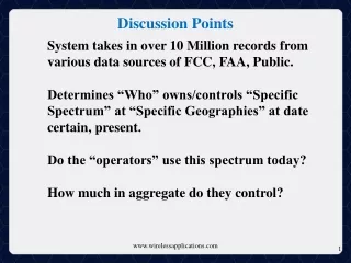 System takes in over 10 Million records from various data sources of FCC, FAA, Public.