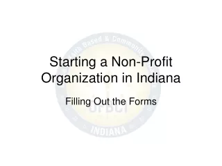 Starting a Non-Profit Organization in Indiana