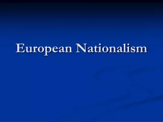 European Nationalism