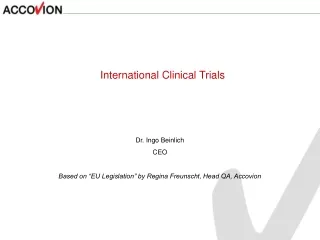 International Clinical Trials