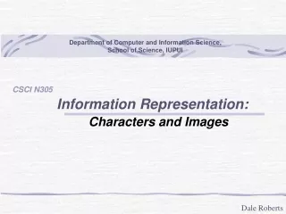 Information Representation: Characters and Images