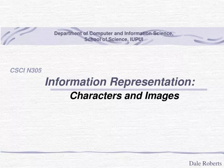 information representation characters and images