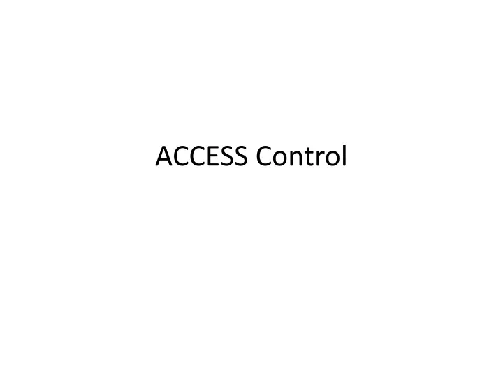 access control