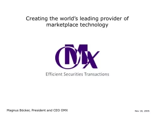 Creating the world’s leading provider of marketplace technology
