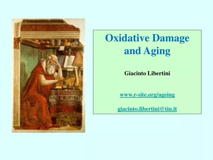 oxidative damage and aging giacinto libertini