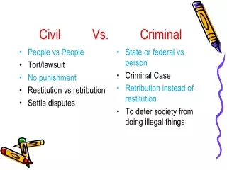 Civil          Vs.          Criminal