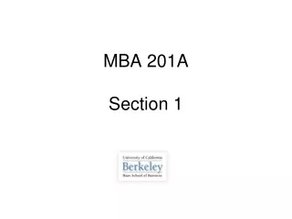 MBA 201A Section 1
