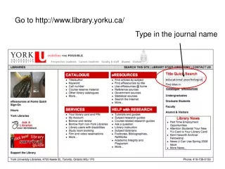 Go to library.yorku/
