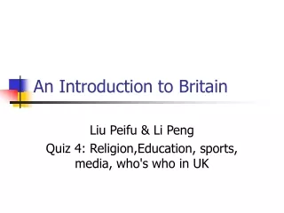 An Introduction to Britain