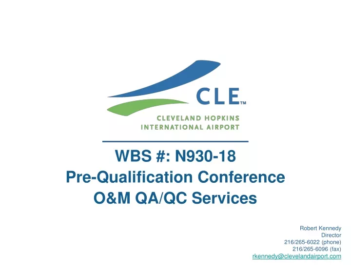wbs n930 18 pre qualification conference o m qa qc services