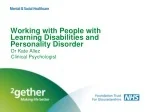 Working with People with Learning Disabilities and Personality Disorder - slide 1