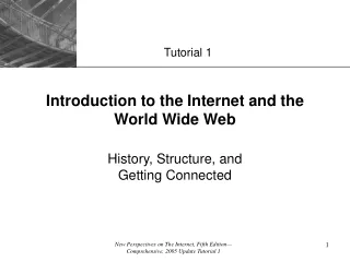 Introduction to the Internet and the World Wide Web