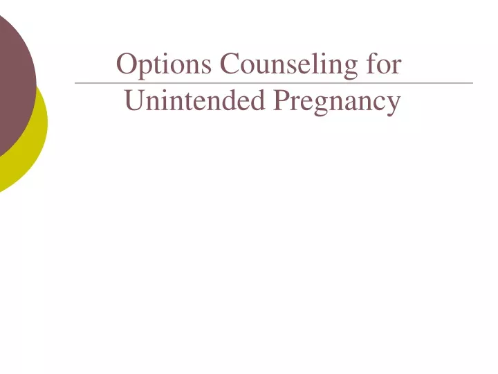 options counseling for unintended pregnancy