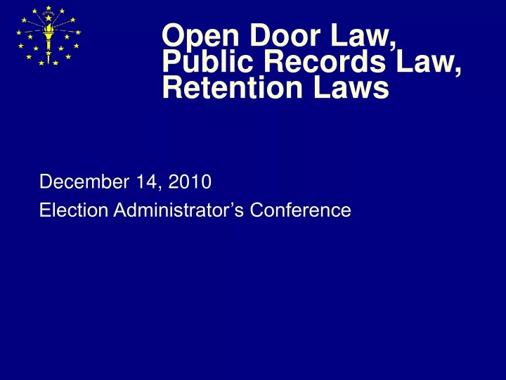 open door law public records law retention laws