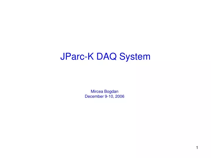 jparc k daq system
