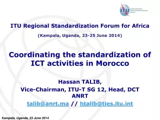 Coordinating the standardization of ICT activities in Morocco