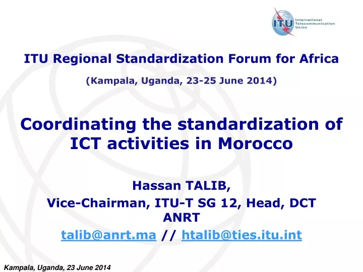 coordinating the standardization of ict activities in morocco