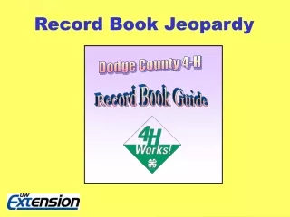 Record Book Jeopardy