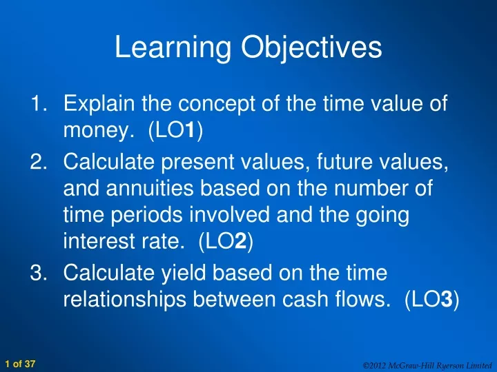 learning objectives