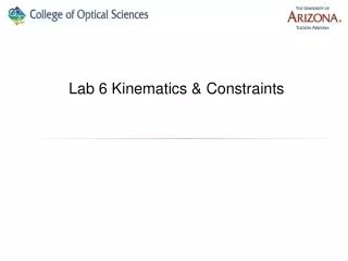 Lab 6 Kinematics &amp; Constraints
