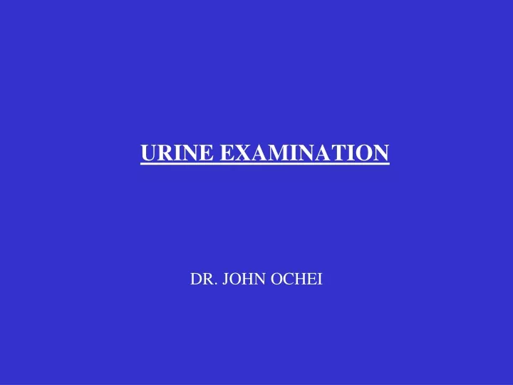 urine examination