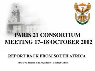 PARIS 21 CONSORTIUM MEETING 17–18 OCTOBER 2002