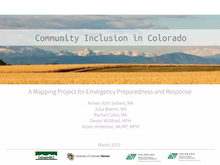 community inclusion in colorado