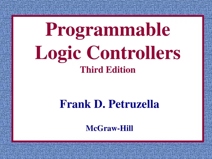 programmable logic controllers third edition