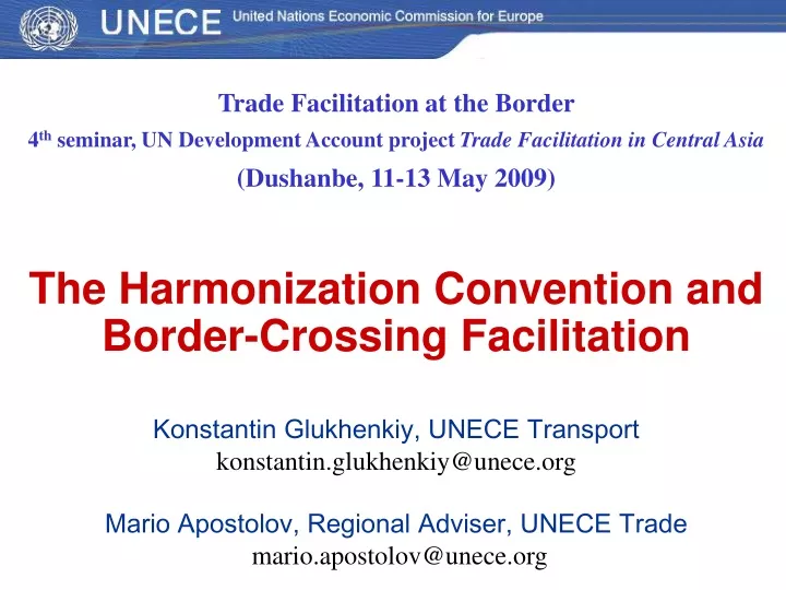 trade facilitation at the border 4 th seminar