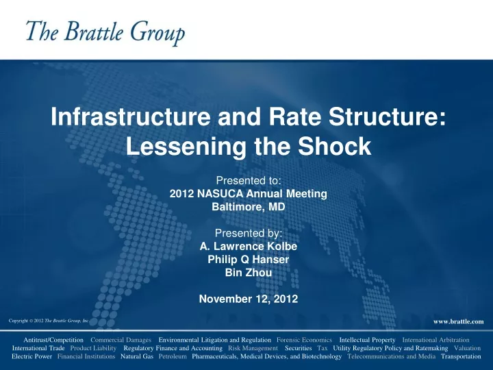 infrastructure and rate structure lessening