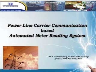 Power Line Carrier Communication based Automated Meter Reading System