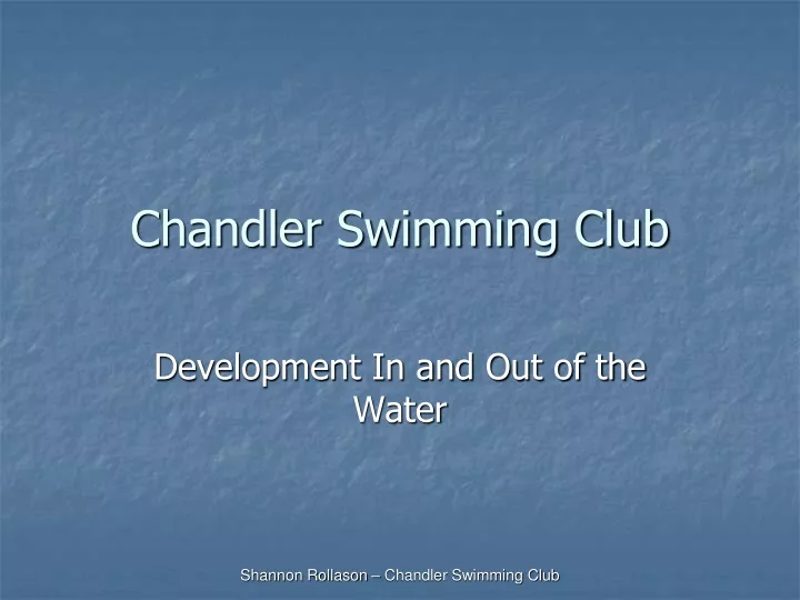 chandler swimming club