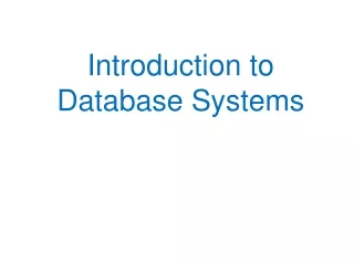 Introduction to Database Systems