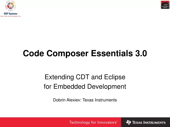 code composer essentials 3 0