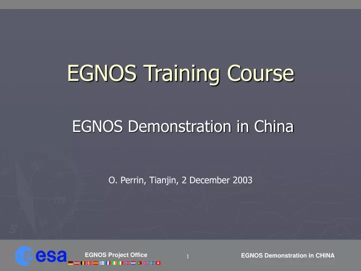 egnos training course