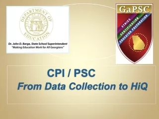 CPI / PSC  From Data Collection to HiQ