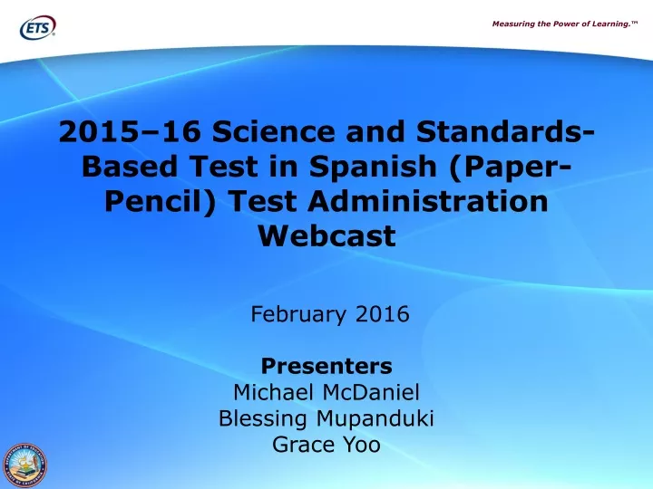 2015 16 science and standards based test