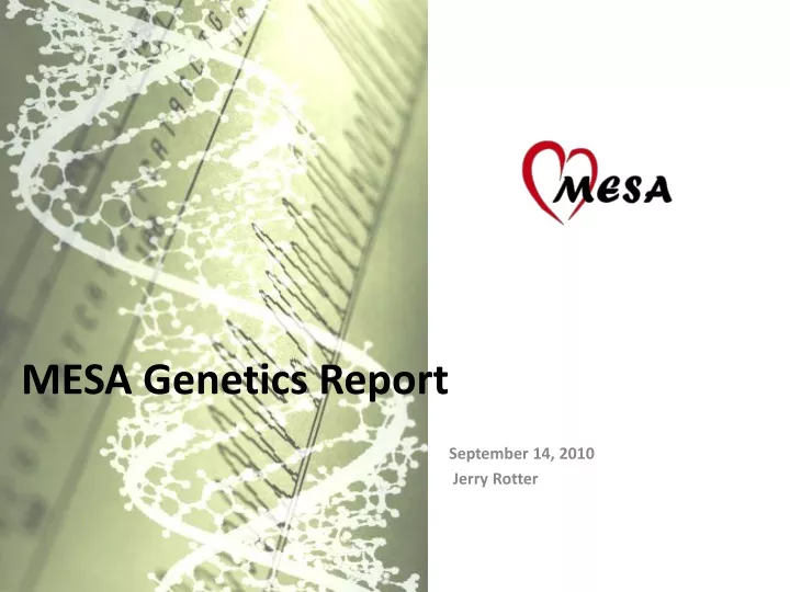 mesa genetics report