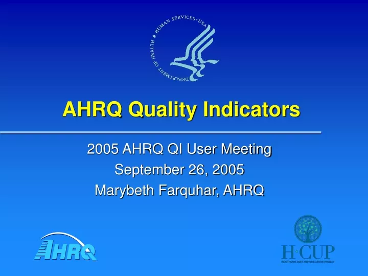 ahrq quality indicators