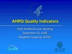 AHRQ Quality Indicators - slide 1