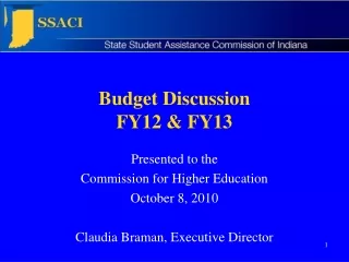 Budget Discussion FY12 &amp; FY13