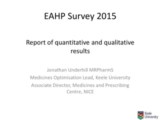 EAHP Survey 2015