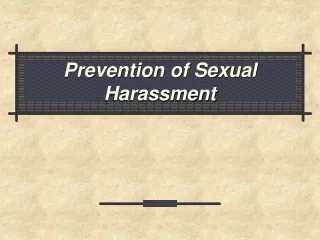 Prevention of Sexual Harassment