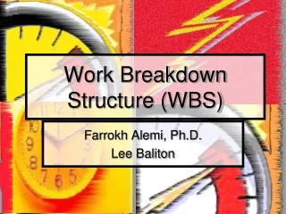Work Breakdown Structure (WBS)