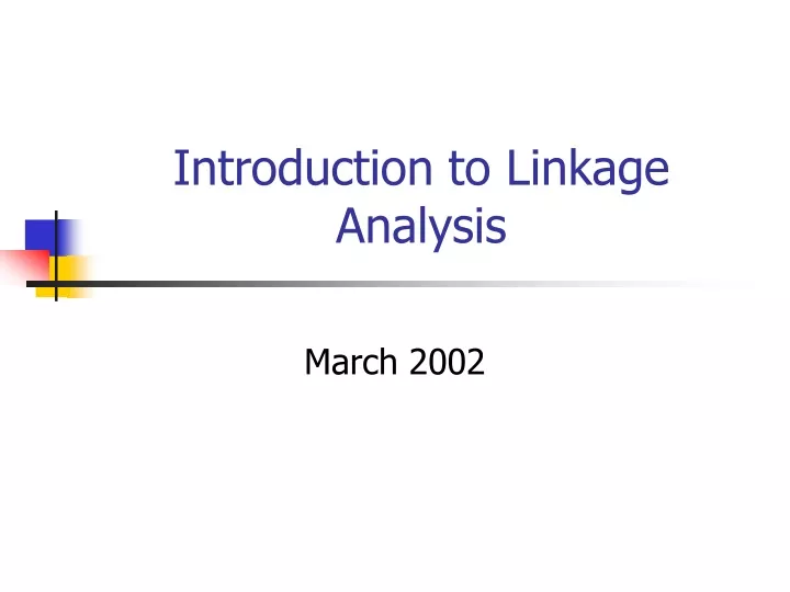 introduction to linkage analysis