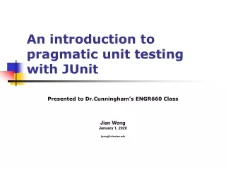 An introduction to pragmatic unit testing with JUnit