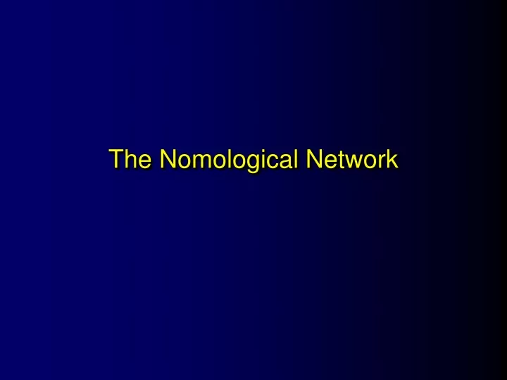 the nomological network