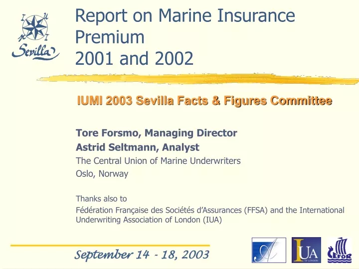 report on marine insurance premium 2001 and 2002