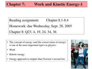 Chapter 7: 	Work and Kinetic Energy-1