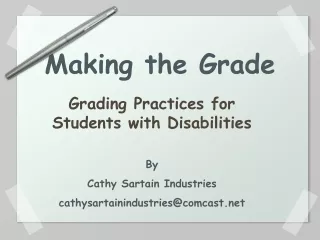 Making the Grade